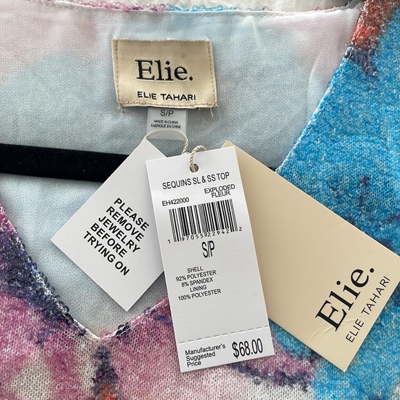 NWT ELIE TAHARI SEQUIN TOP - Picture 6 of 6